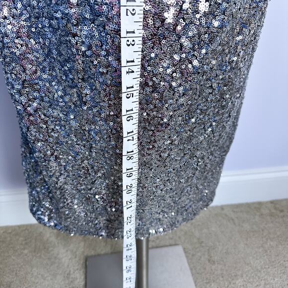 Nikibiki Silver Sequin Pencil Skirt | Size Small | Glamorous Sparkle - Picture 5 of 6